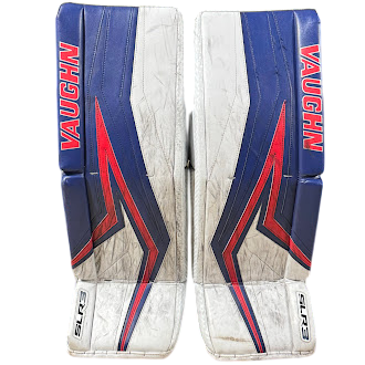 Vaughn SLR3 - Jambières de gardien de but Pro Stock d'occasion (blanc/bleu/rouge) n° 2